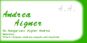 andrea aigner business card